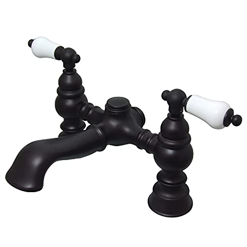 Kingston Brass CC1130T5 Vintage Clawfoot Tub Faucet, 7-Inch Center, Oil Rubbed Bronze