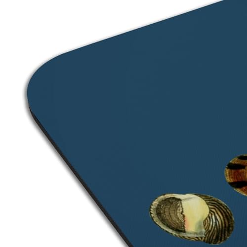 Set de table caoutchouc bleu grand format lot de 4 illustration