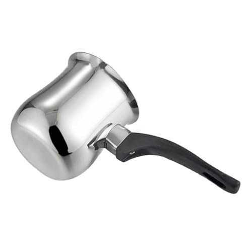 Cafetera de café pequeña de acero inoxidable y calentador de leche 3