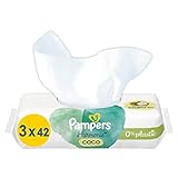 Mit leichtem Kokosnussduft Pampers Harmonie Coco Baby Feuchttücher, (3 x 42) mit Kokosnussöl, feuchtigkeitsspendend & schützend, 126 Tücher