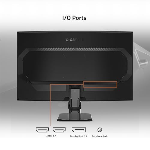 Image of GIGABYTE GS27FC 27 inch 180Hz 1080P Gaming Monitor, 1920 x 1080 VA 1500R Display, 1ms (MPRT) Response Time, HDR Ready, FreeSync Premium, 1x Display Port 1.4, 2X HDMI 2.0 (GS27FC US)