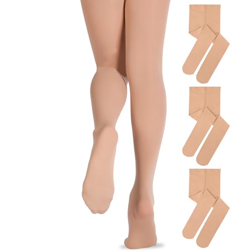 HiDance Girls Ballet Dance Tight,Ultra Soft Students School Footed Tights for Girls Women