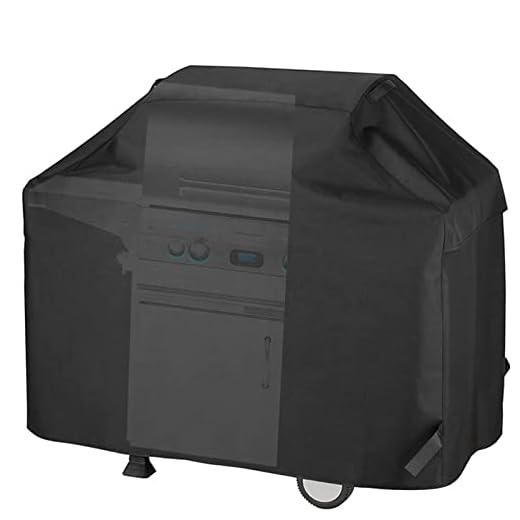 Funda Barbacoa Exterior Impermeable,420D Oxford BBQ Cover,Anti-Viento/Anti-Polvo/Anti-Humedad/Anti-UV Cubierta BBQ de Parrilla Protectora,145x61x117cm Funda para Barbacoa Impermeable