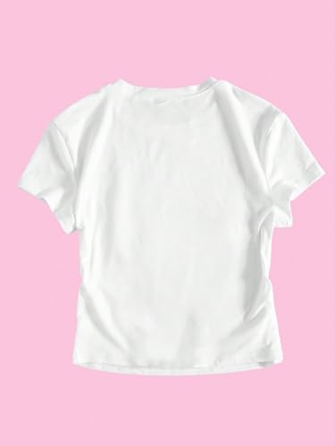 SOLY HUX Women's Baby Tees for Women Y2K Graphic Tops Letter Print Short Sleeve Crop Tops 90s T-Shirt Vintage Outfit2