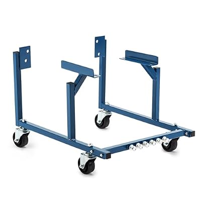 Engine Cradle Stand with Wheels Compatible with Ford Small Block Easy Movement, Rolling Heavy Duty Steel Engine Cradle Engine Cart 1000 Pounds Capacity Powder Coated