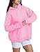 Hatant Oversized Hoodie Sweatshirts for Women Couples Heavyweight Hoodies Pullover Vintage Acid Wash Sweaters Hoodies with Pocket Women's Fashion Hoodies Sweatshirts 2025 Pink-XS