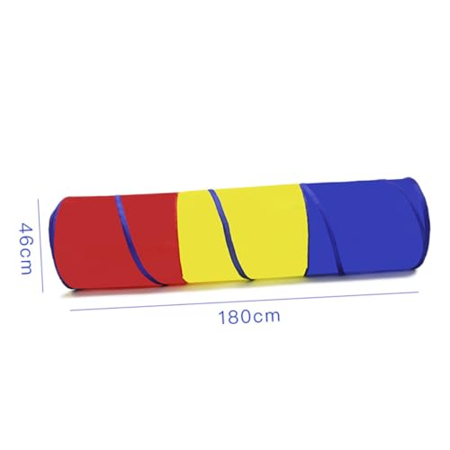 Tunnel de ramper pliable 46x180 cm GALPADA en tissu multicolore