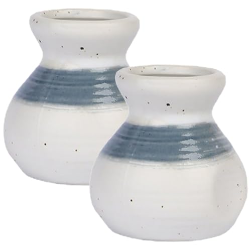 BESTYASH 2Pcs Rustic Ceramic Toothpick Holder Style Toothpick Storage Container for Home Restaurant Dustproof and Elegant Design and