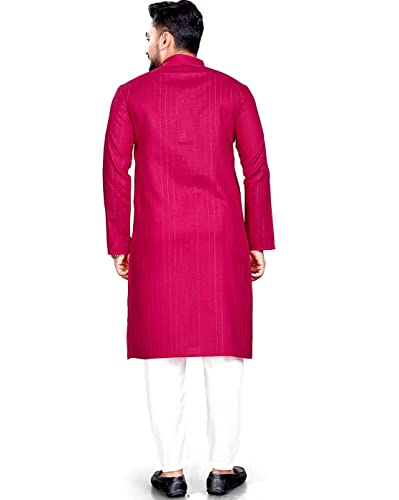 Image of Men's Textured Lining Ethnic Kurta Pajama Set Combo