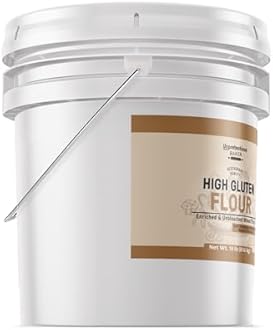 Unpretentious High Gluten Flour, 3.5 Gallons, Artisan Bread, Bagels, Pizza