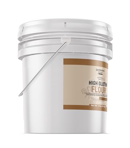 Unpretentious High Gluten Flour, 3.5 Gallons, Artisan Bread, Bagels, Pizza