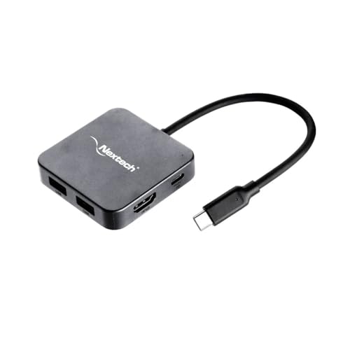 Image of Nextech 7-in-1 USB C Hub for MacBook, Laptop & iPad, 4K HDMI, 100W PD Charging, Dual USB 3.0, USB-C 5Gbps Data Port, TF & Micro SD Card Reader, Multiport Adapter Docking Station