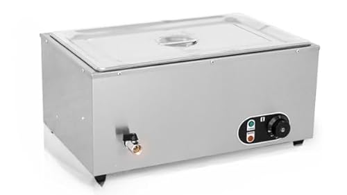 電気式 フードウォーマー 湯煎式保温器 電気保温スープボウル ステンレス製 湿式加熱 温度制御 卓上式保温スープボウル ビュッフェサーバー ビュッフェストーブ フタ付き 業務用 (A)