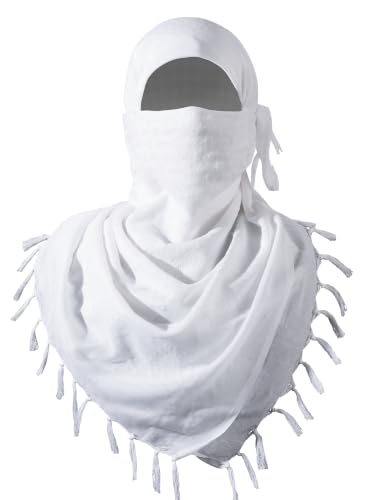 Image of FREE SOLDIER Scarf Military Shemagh Tactical Desert Keffiyeh Head Neck Scarf Arab Wrap with Tassel for Men Women