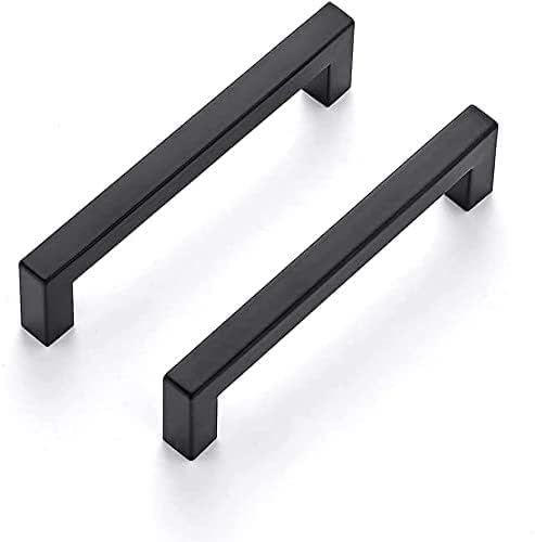 LONTAN 15 Pack Black Kitchen Cupboard Handles - 192mm Hole Centers Black Wardrobe Door Handles — image 1