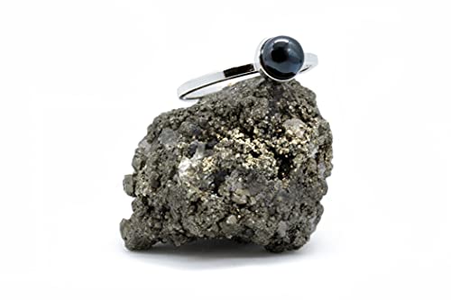 Bague en argent avec hématite, le cadeau idéal pour un anniversaire