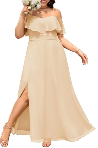 Image of Pinup Fashion Women Plus Size Bridesmaid Dresses - Off The Shoulder Formal Wedding Guest Bridal Shower Long Dress
