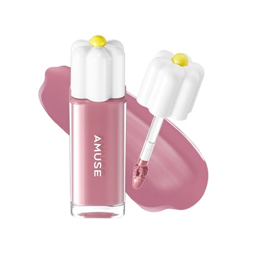 Image of Amuse SEOUL Daisy Flower Dew Tint (09 MAUVE GRAPE) - Glossy Moisturizing Lip Stain, Watery Glow Lip Tint, Long Lasting Color, Dewy Finish, Vegan, Korean Beauty Makeup