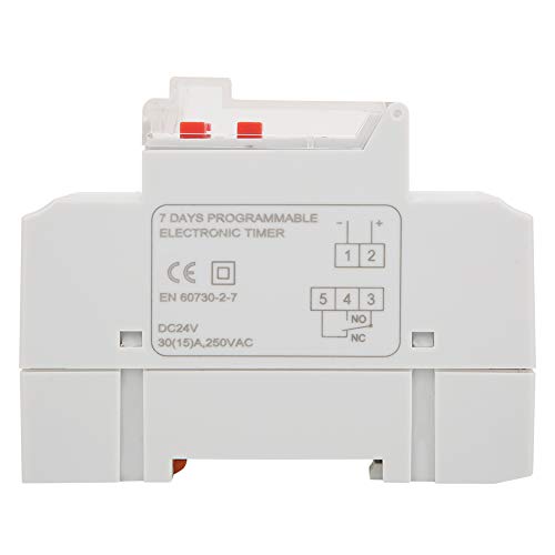 7 Day Digital Timer Weekly 12/24Hrs Programmable Timer Relay Dc 24V 30A 16 On Off Digital Timer Switch Din Rail #TOP6