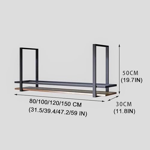 Industrial Hanging Wine Rack with Glass Holder & Storage Shelf, Metal Ceiling Floating Shelves for Kitchen & Bar, Elegant Iron Design for Home Decor