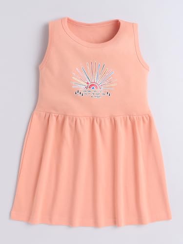 Image of EIO Girls Cotton Frock Dress Combo Pack et | Multicolor Knee Length Casual Dresses for Kids | Soft & Breathable Summer Wear Outfit Frock Set