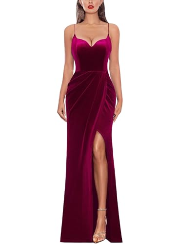 Image of VFSHOW Womens Sexy Spaghetti Strap Formal Prom Evening Gala Long Maxi Dress