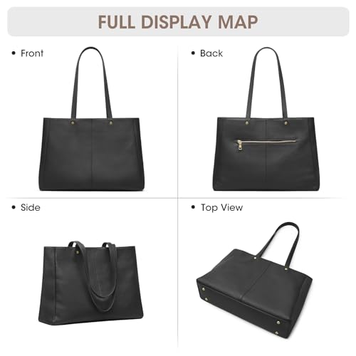 Bolso Tote de cuero suave para mujer Kattee miniatura 6
