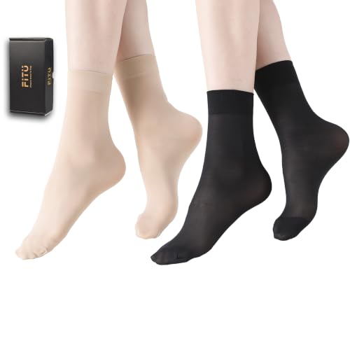 Image of Women's 50D Ankle High Sheer Stocking Socks | 50D, Reinforced Toe, Strechty Top Band, Breathable, Silky Smooth, Box Packing