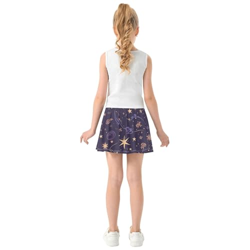 linqin Little Girls Tennis Skirt with Shorts Flowy Little Girl Skort Kids Pleated Skort with Pockets4