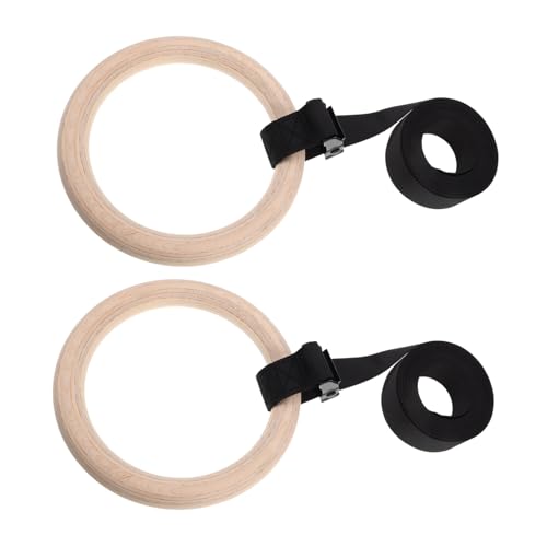 Anillas de gimnasia ajustables de madera para entrenamiento miniatura 7