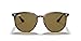 Ray-Ban Unisex RB4306 Hexagonal Sunglasses, Light Havana/Dark Brown, 54 mm