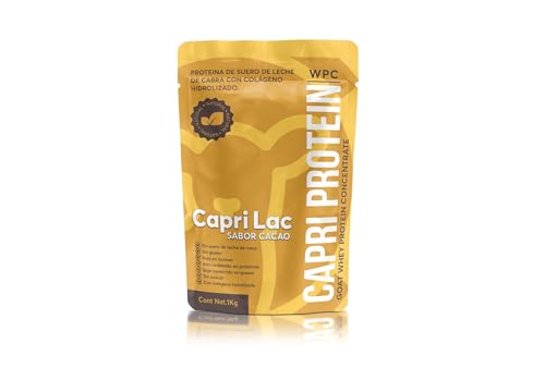 Proteínas, CAPRI PROTEIN Sabor Cacao Suplemento de Proteina de Leche de Cabra en Polvo Marca Capri Lac, Etiqueta limpia libre de Conservadores e Ingredientes Artificiales,...