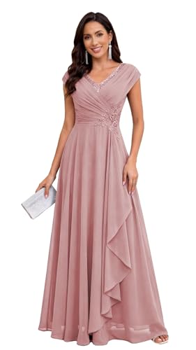 OEUVIGF Floor Length Mother of The Groom Dresses Long for