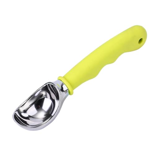 Ice Cream Scoop with Non-Slip Handle, Stainless Steel Desserts Scoop, Baking Desserts Spoon, for Ice Cream Making, Processing and Eating Light Green