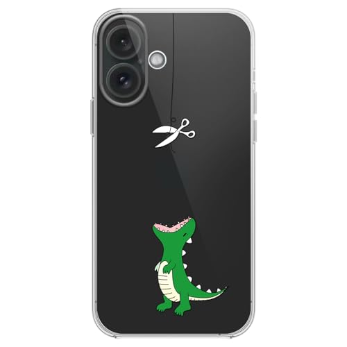 Blingy's for iPhone 16 Case, Funny Dinosaur Pattern Fun Cartoon Animal Design Transparent Soft TPU Protective Clear Case (6.1 inch) (Dinosaur) by Blingy's - Image 3