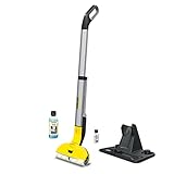 Kärcher Elektrischer Wischmopp EWM 2 – elektrischer und kabelloser Bodenreiniger für 60 qm – für effektiveres Wischen, Set mit zusätzlichem Bodenreiniger Universal (500 ml)