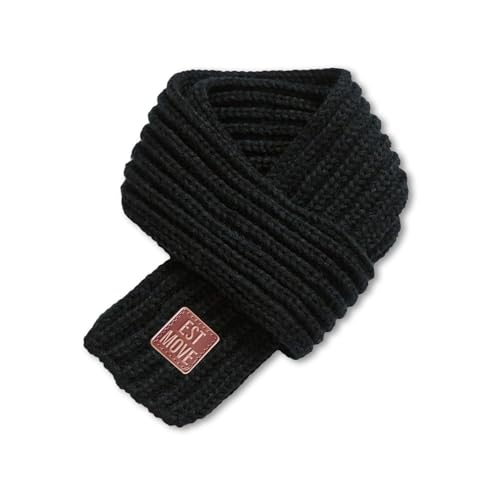 Loop Schal Kinder Jungen,Winterschal Halswärmer Halstuch Kinder Schal Winter Strickschal,Schlauchschal Baby schal,Weicher Schön Schals Winter-Schal für Mädchen Und Jungen Outdoor/Radfahren (Schwarz)