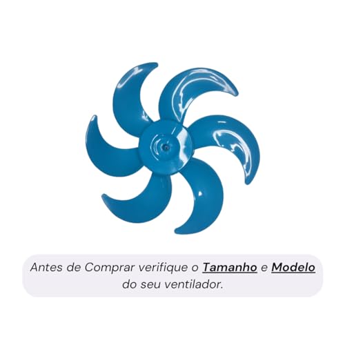 Hélice Para Ventilador Cadence 6 Pás 40cm Turbo Azul Eros Turbo Supreme VTR
