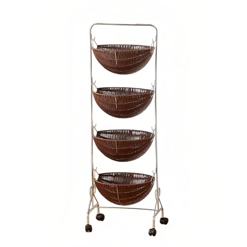Chariot de cuisine mobile pour optimiser le rangement des petits espaces