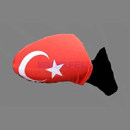 Unbekannt Spiegelflagge/Spiegelfahne TÜRKEI 1 Paar, Auto/PKW Rückspiegel/Autospiegel Fahne/Flagge/Überzug