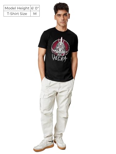 Image of The Souled Store Men Official Stranger Things: Vecna's Curse Black Printed T-Shirts