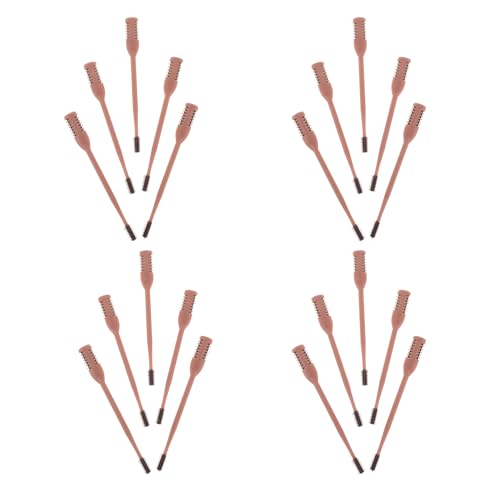 SOIMISS Recortador de Vello Nasal de Doble Punta 24 Piezas Acero Inoxidable Color Caqui para Hombres y Mujeres, Herramienta Manual para Depilación Nasal y Cuidado Facial Portátil