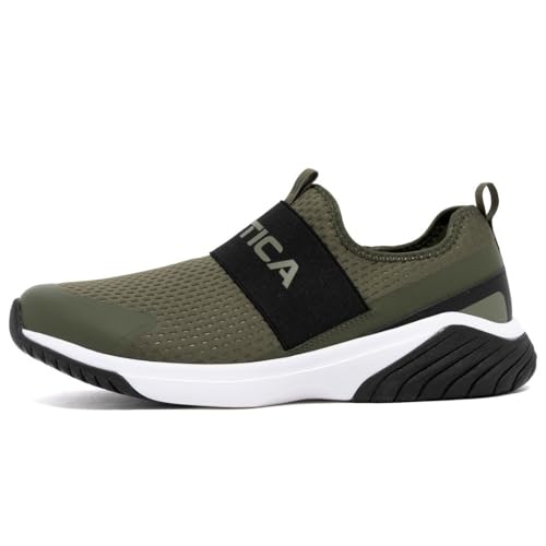 Image of Nautica Men's Slip-On Sneakers - Casual Fashion Shoes for Walking, in Medium & Wide Widths