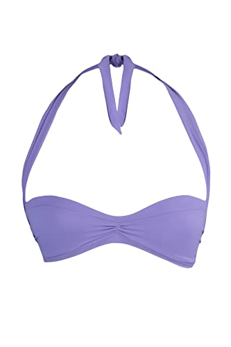 Trendyol Top de Bikini de Punto para Mujer Traje de baño, Lila, 40