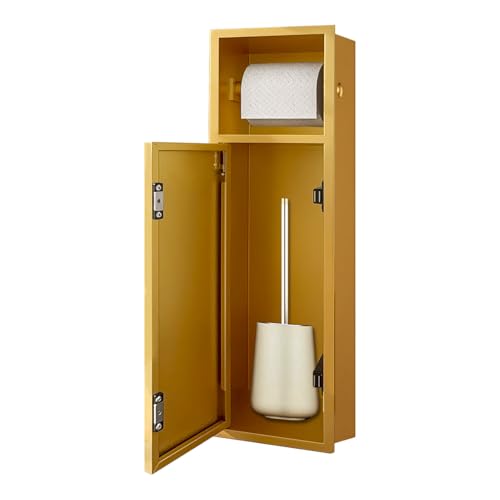 OKYSHDF Recessed Toilet Paper Holder, in Wall Toilet Brush Holder
