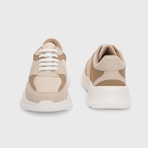 Image of Centrino Women Chunky Sneaker | Cushioned Insole for Comfort | Stylish Lace-Up Design | Perfect for Casual Shoe for Girls (A6855)