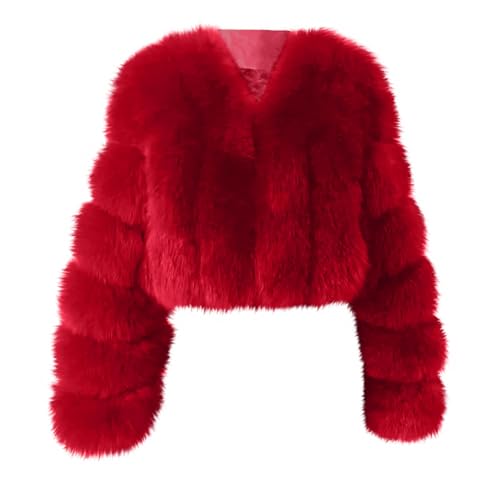 Loose Fit Oversized Outfits for Women Fall Winter Neck Faux Fur Thermal Fuzzy Plain Jacket Outfits Women 2025 Y2K
