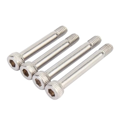 グレード12.9 半ねじカップヘッドソケットねじ ショルダースクリューボルト/ブラック/304ステンレス鋼(Silver,M2x12mm(20Pcs))