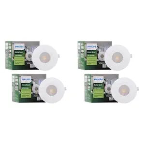 PHILIPS Astra Spot 2-watt LED Spotlight || LED Spotlight for Display || Cutout:35mm || Warm White, Pack of 4