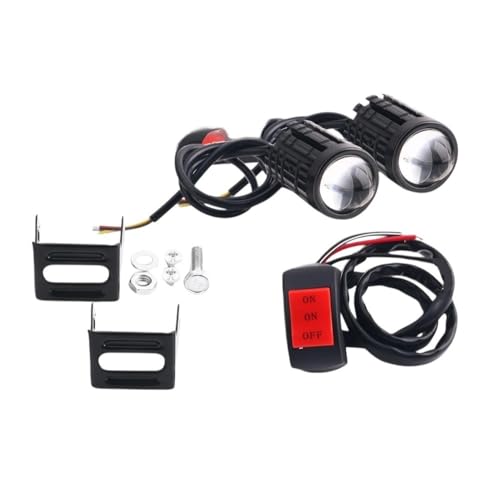 Phares universels antibrouillard LED bicolores pour road trip en moto et ATV